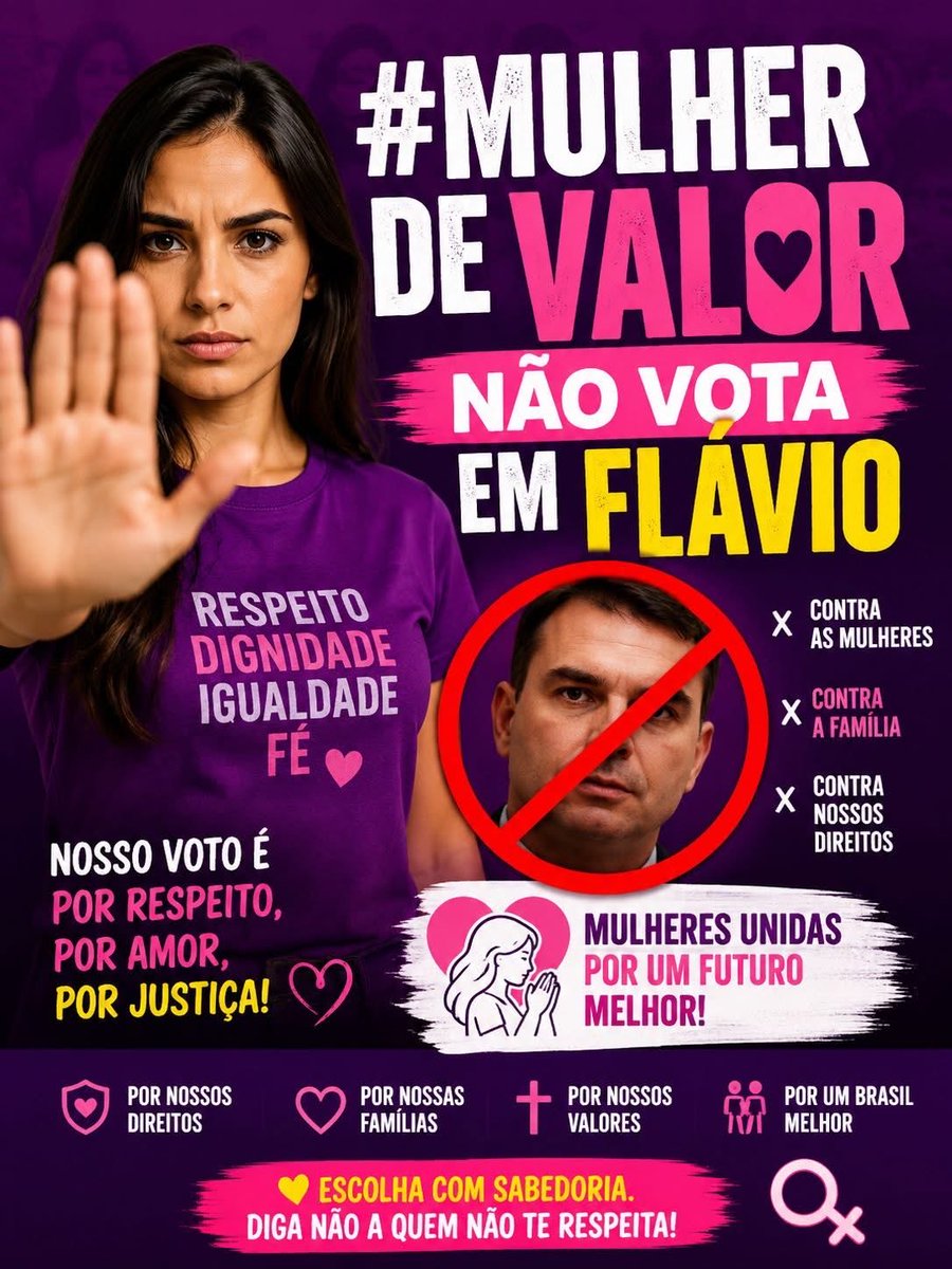 RitaLop23715070's tweet photo. MULHER QUE SE RESPEITA NÃO VOTA EM FLAVIO BOLSONARO.
#ELENÃO https://t.co/rk5QXmCsAm