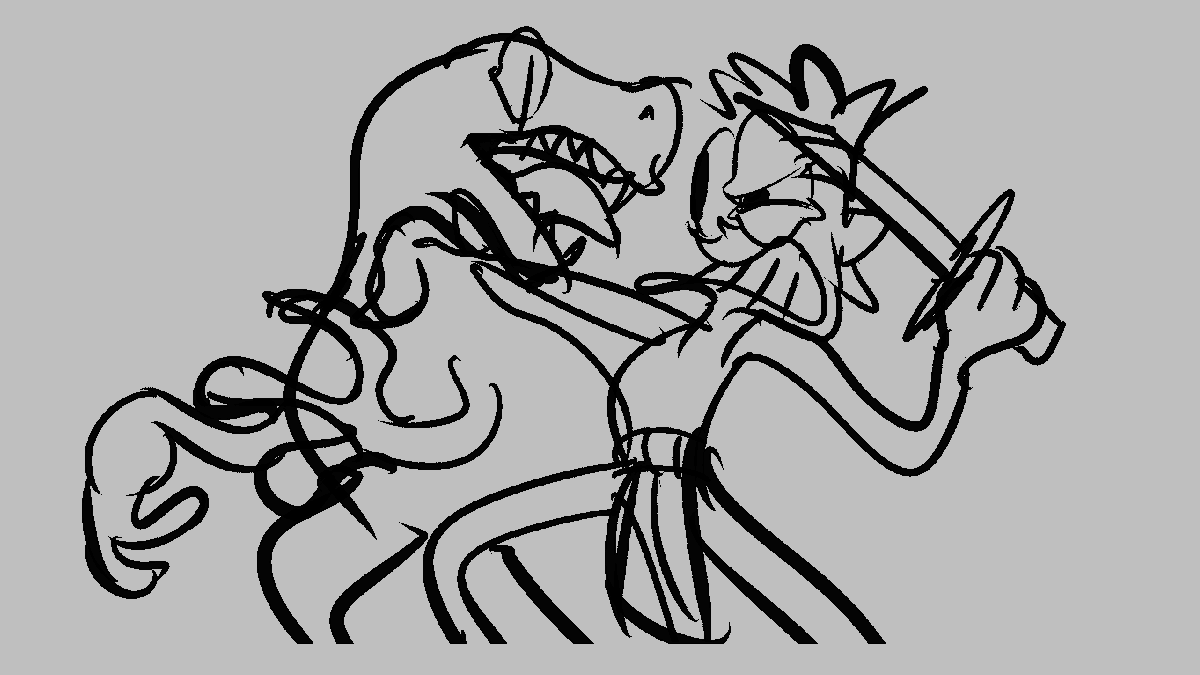 MangoOverdose's tweet photo. Roughs for the drawing and original from 2021. The old one is pretty bad haha. https://t.co/zjnYnobGiq