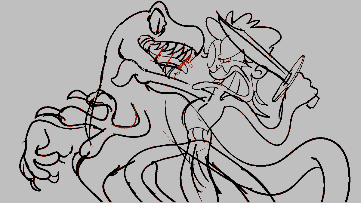 MangoOverdose's tweet photo. Roughs for the drawing and original from 2021. The old one is pretty bad haha. https://t.co/zjnYnobGiq