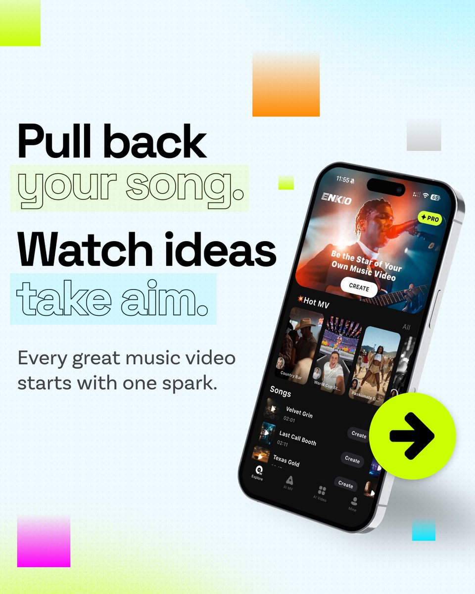 enkioapp's tweet photo. Every great music video starts with a spark. 🎵
Enkio helps you turn your audio and image into a full MV.

Watch your vision come to life in seconds!
👉 Download Enkio and make your music visual at https://t.co/tbSBk6gaT0

#wondershare #Enkio #AIMusicVideo #MusicCreator #music https://t.co/NVOFJ0yCSY