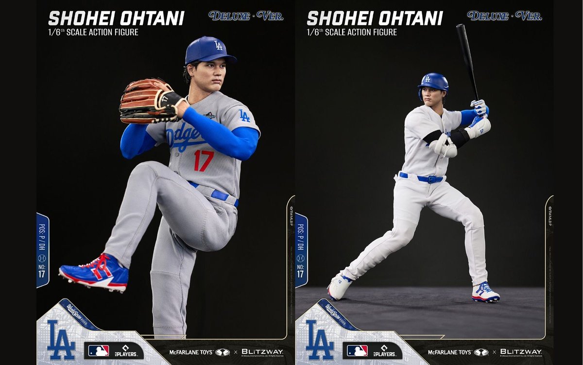 MLB公式】大谷翔平の超リアル可動フィギュアで「二刀流」を再現【8/24