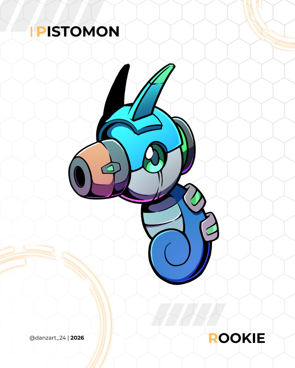 danzart_24's tweet photo. Finally my new Digimon OC is finished 🔥
Let me intoroduce you to Pistomon! ✨✨✨
#デジモン #Digimon #DigimonStory #digimonoc https://t.co/TFSuaOd1HF