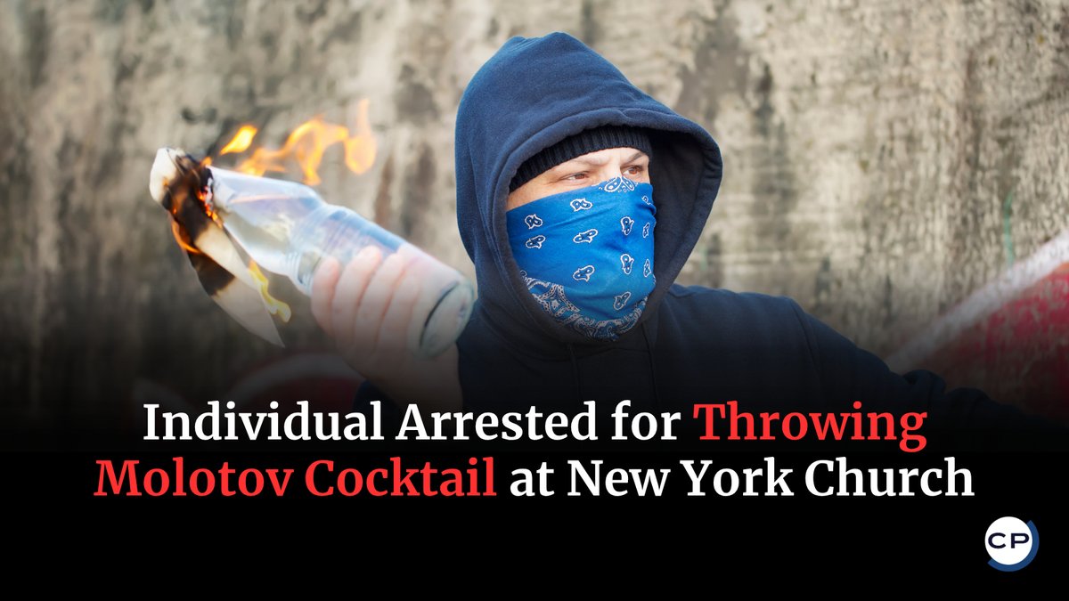 ChristianPost's tweet photo. NYPD arrested a 36-year-old man accused of throwing Molotov cocktails at a Baptist church and Kingdom Hall in Queens, NY. #NewYork #Queens #ChurchAttack #Molotov #ChristianPost
🔗 https://t.co/IPjTybhIAW https://t.co/QUBsum4sqc https://t.co/W04KSAN7X4