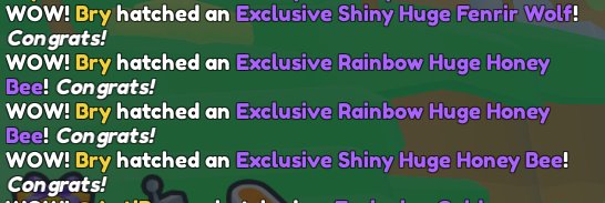 AntiBryRBLX's tweet photo. I had some insane luck on the forever pack today! I got 2 shiny huges, 2 rainbow huges, and a golden titanic all only up to the 1.2k robux mark.. 
#PetSimulator99 #PS99 #Roblox #Titanic https://t.co/PHqKvS99h5
