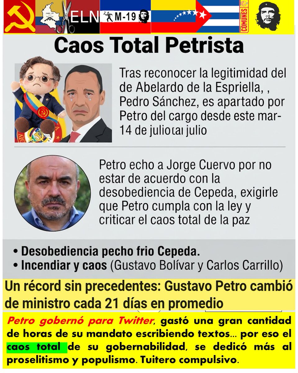 trampastejo's tweet photo. @Qir43w0XiGT3gQg caos total de gobernabilidad.. @NANACHAGU2 @cristinaplazasm @LAPlazasVega @criticolombia3 https://t.co/iQlT6dWuaj