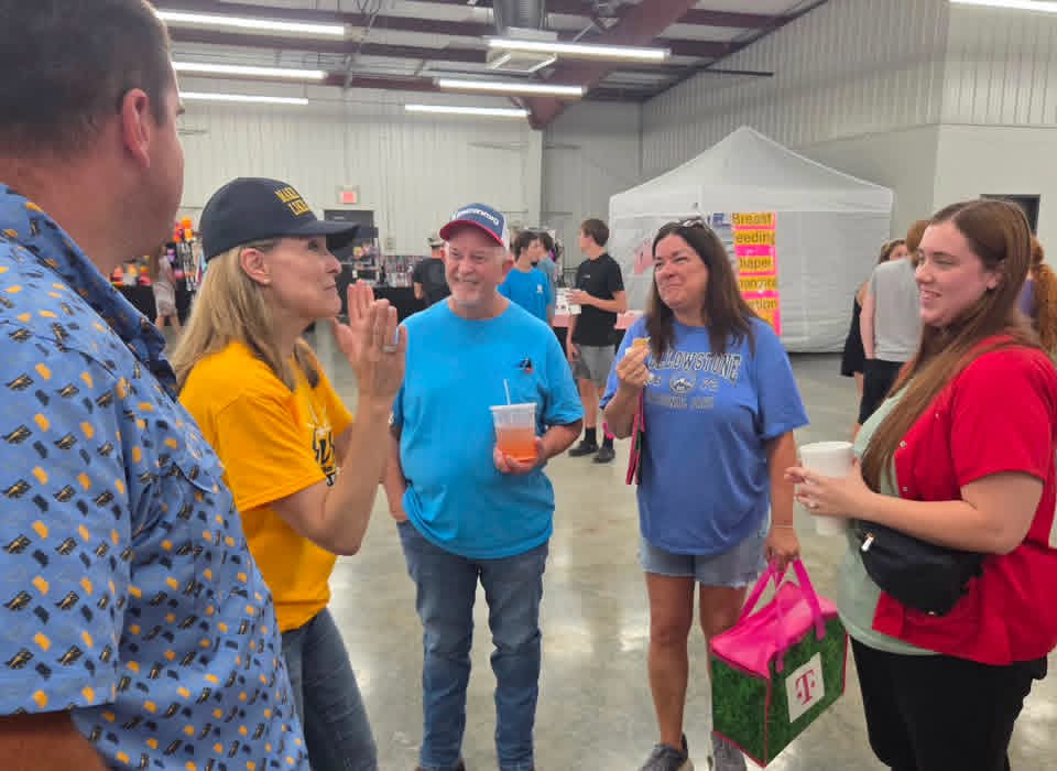 Elise_Nieshalla's tweet photo. The Lawrence County Fair’s Republican Booth was the hoppin’ place tonight! From meeting honored veterans to thankful families who L❤️VE our country…the fair bring us all together! https://t.co/ibiBGmHoP7