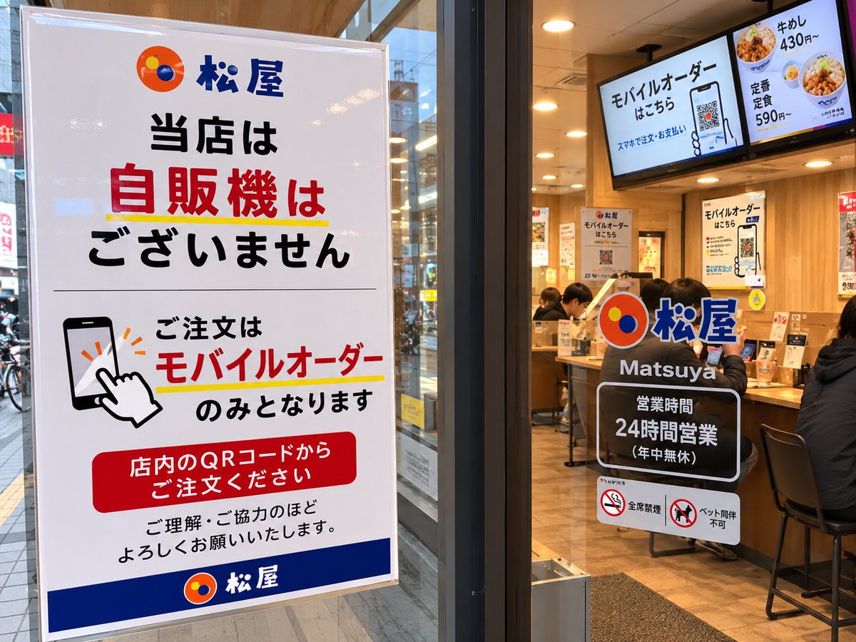 ken_nerima's tweet photo. @matsuya_foods 完全モバイルオーダーのみのお店希望です https://t.co/zPzMK3hLo7
