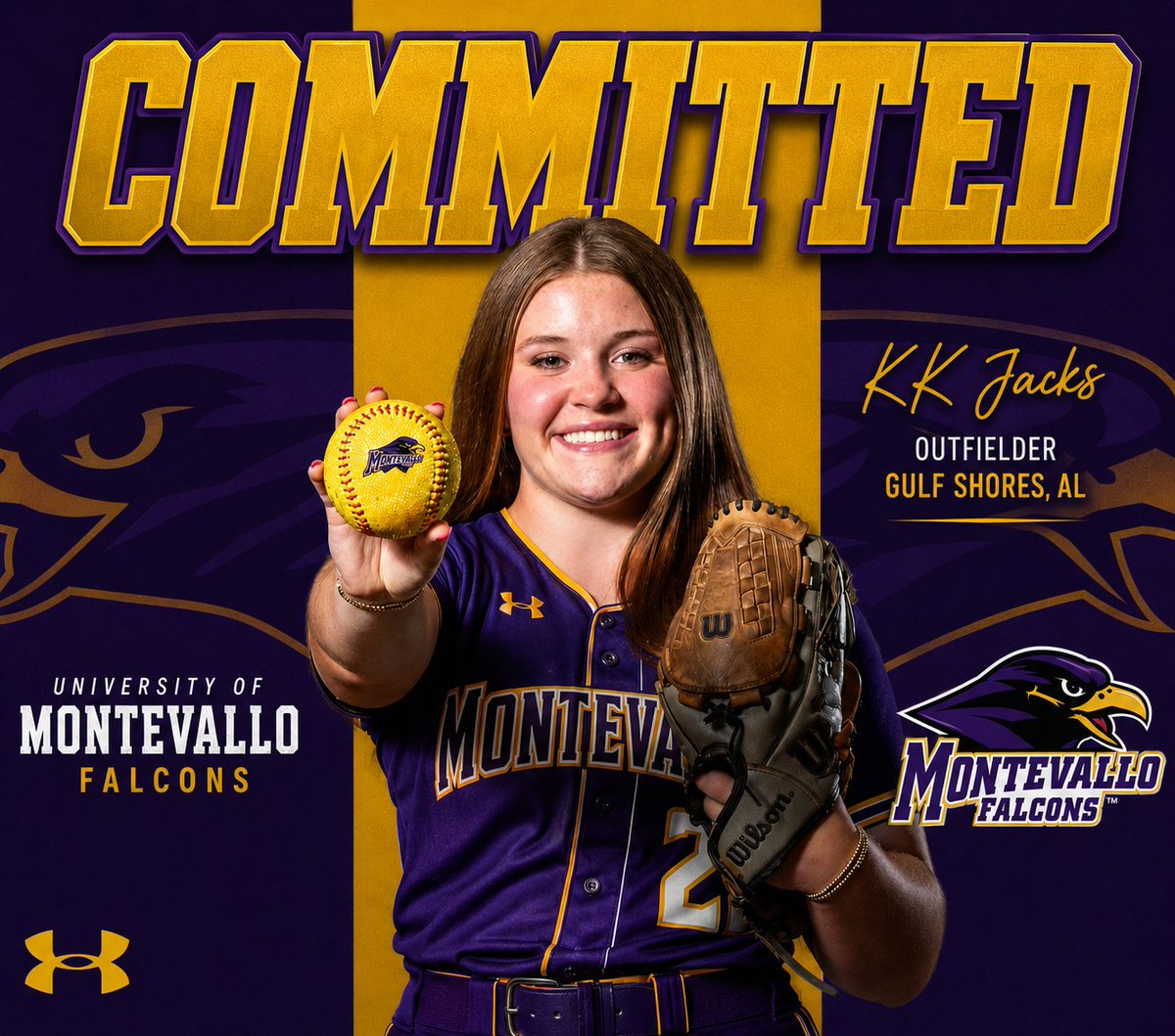kayleigh_jacks's tweet photo. COMMITTED 💜💛
Incredibly excited to announce that I will be continuing my academic &amp; athletic career at The University of Montevallo! Grateful to Coach @11BWade for this amazing opportunity to shine at the next level.Thank you to all my coaches that have helped me in my journey! https://t.co/acEzilOCID