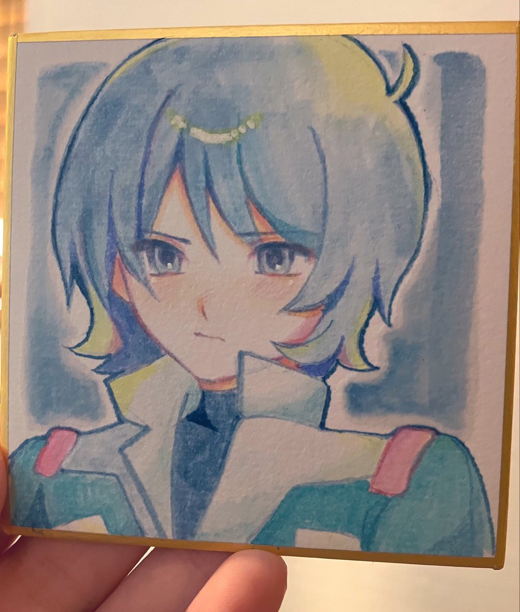 水彩初挑戦だからムラがすごい💧 跡になるから下書きしてないけど