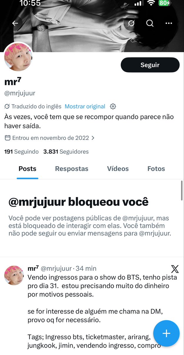 serenjkity's tweet photo. golpista :))) passou a perna em mim e na minha amiga hoje cedo e agora bloqueou https://t.co/chnajgw6fa