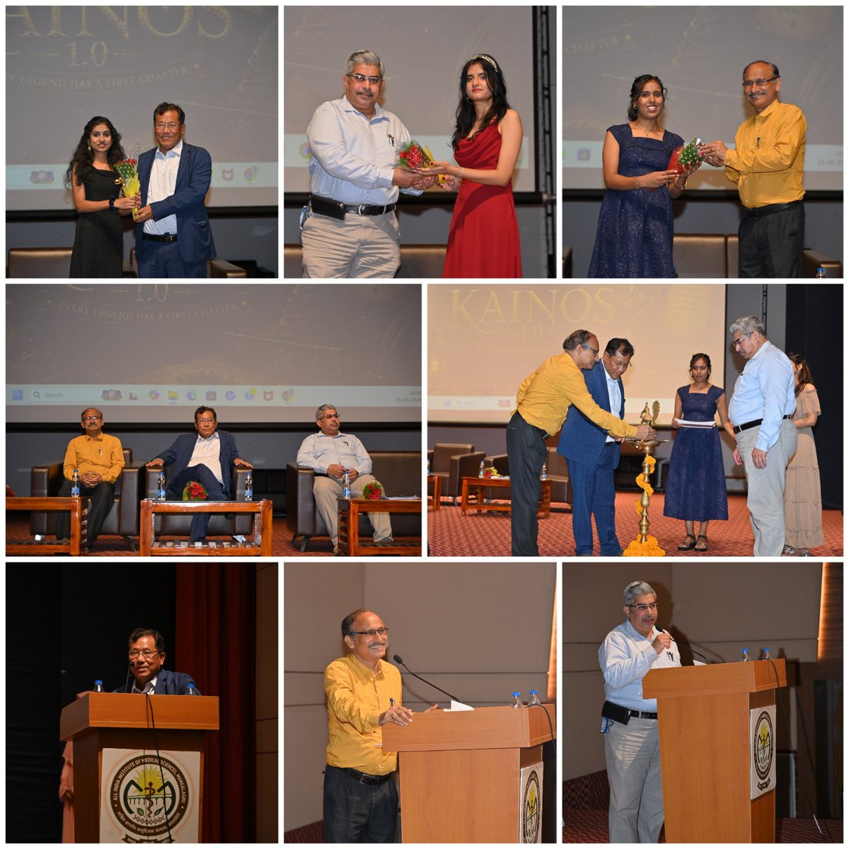 mangalAiimsAP's tweet photo. The Allied Health Sciences 2024 Batch proudly hosted KAINOS, the Freshers' Celebration for the 2025 Batch, welcoming the newest members of the AHS family. 🌟

The event was graced by Hon'ble Executive Director & CEO Prof. (Dr.) Ahanthan Santa Singh, along with the Dean (Academics), Dean (Allied Health Sciences), and Associate Dean (Student Welfare).

With vibrant cultural performances and enthusiastic participation, KAINOS marked the beginning of an exciting academic journey.

#KAINOS2025 #Freshers2025 #AIIMSMangalagiri #AlliedHealthSciences #WelcomeFreshers #AHSFamily
@MoHFW_INDIA @DDNewsAndhra @DDNewslive