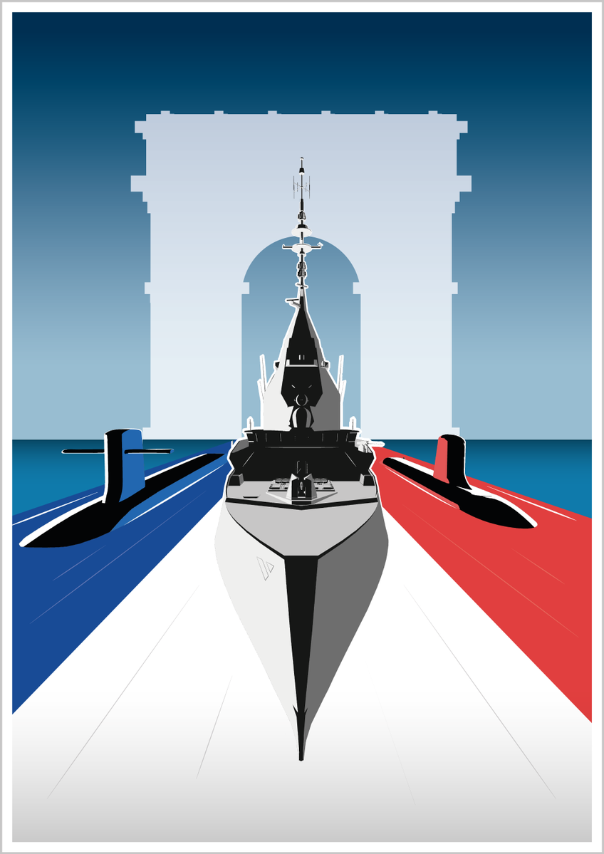 navalgroup's tweet photo. En ce #14Juillet des 400 ans de la @MarineNationale, Naval Group salue l'engagement des marins.

Hommage particulier aux équipages du Triomphant, de l'Amiral Ronarc'h et du de Grasse qui défilent aujourd'hui à Paris. 

Fiers de leur fournir les moyens de leur puissance. 🇫🇷 https://t.co/KBpMxKG1VF