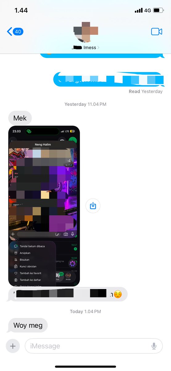 zyslowly's tweet photo. @tanyakanrl Seru chatting di imess enih baru aja ak bales chat temenku🤣 https://t.co/KbhBflMoZd
