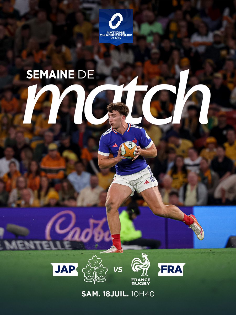FranceRugby's tweet photo. 🇯🇵🇫🇷 Le #XVdeFrance affronte @JRFURugby pour clôturer cette première phase du Nations Championship 🫡 

Coup d’envoi samedi à 10h40 sur @TF1 📺

 #JAPFRA https://t.co/QAhgyW7CDk