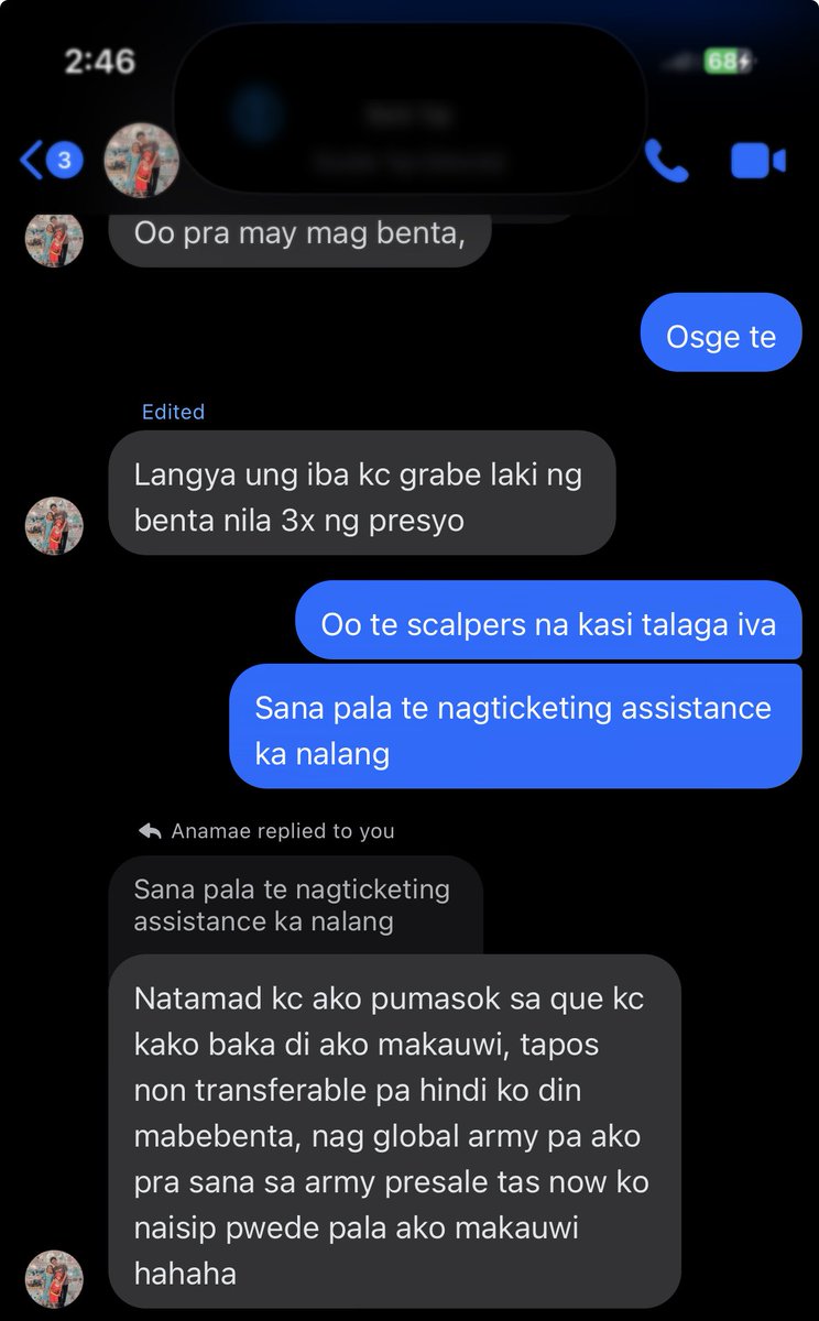 aeri_czennie06's tweet photo. Hello guys! Anyone who has 2 BTS in PH tix any day, willing to sell 1 ticket to my cousin, pls dm me. 

Willing to pay for 1 tix for the price of 2 (yours will be free) basta sabay kayo papasok &amp; legit seller.

Wtb lfs Arirang in bulacan Philippines 
Any tier but pref bleacher 1 https://t.co/Dj6AgtwqIE
