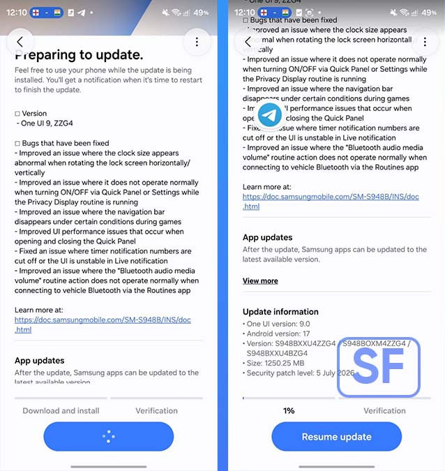 thesammyfans's tweet photo. 🚨 Samsung's latest One UI 9 Beta 4 update fixes multiple bugs, including Quick Panel lag, game navigation bar issues, lock screen clock scaling, timer notification glitches, and Bluetooth Routines problems with car connections.

🔗👇 https://t.co/WXFONUdzqg
