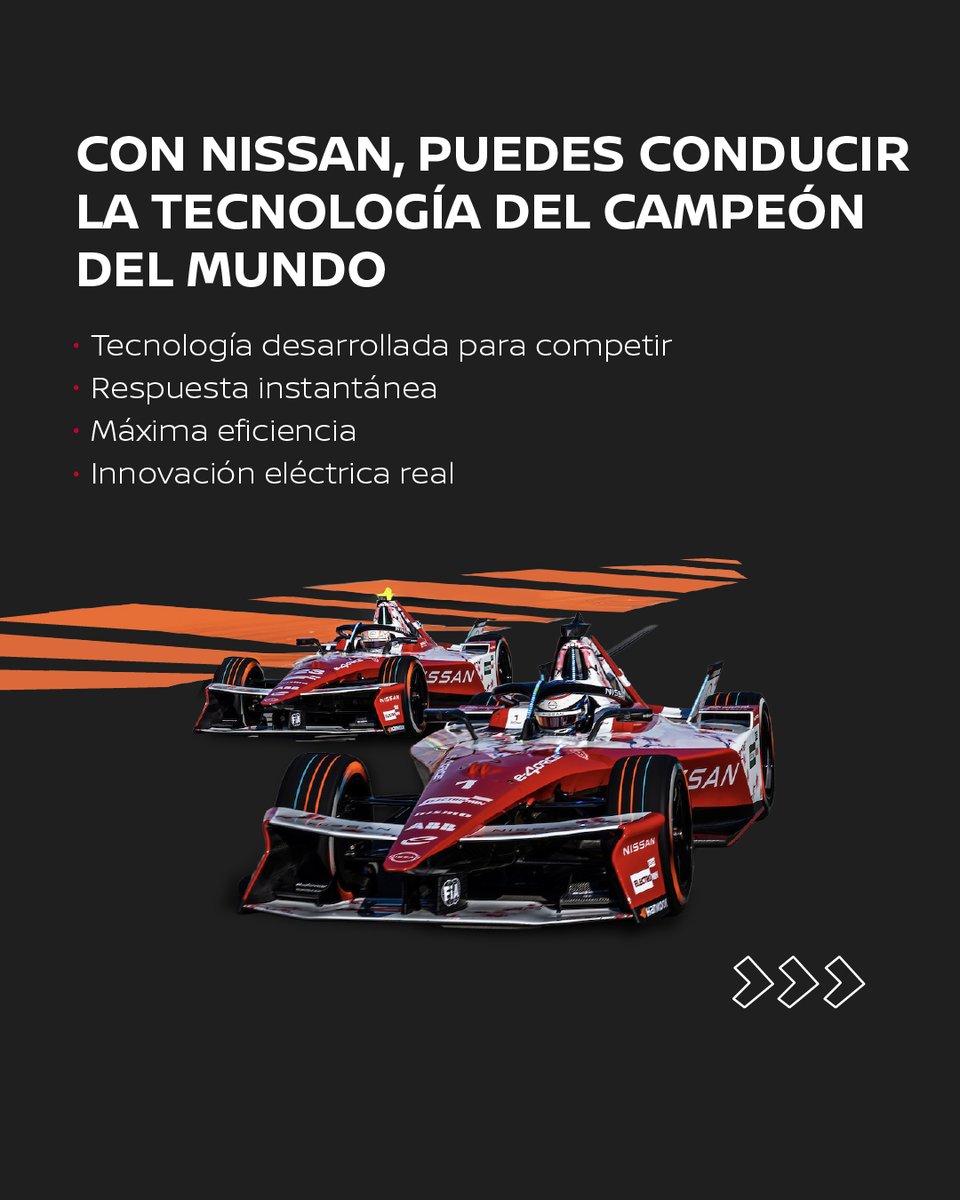 Nissan_ESP's tweet photo. 🏁De la pista a la calle.

La tecnología que compite en la Fórmula E también está detrás de la eficiencia, la respuesta y la gestión de energía de tu Nissan. 🏎️ 

Desliza y descúbrelo.⚡ https://t.co/CszPV1Z2bO