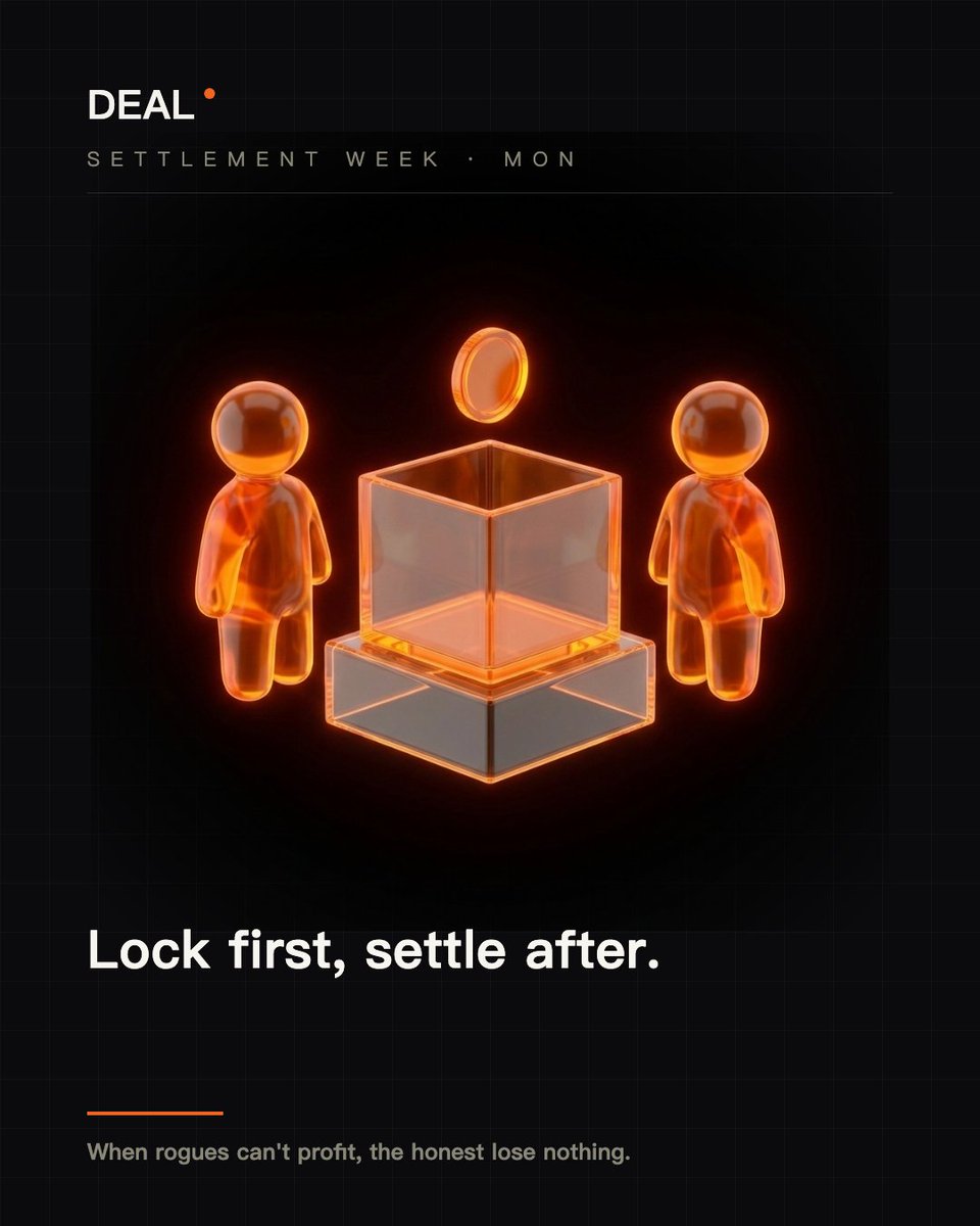 DealProtocolEN's tweet photo. The most common dispute in remote work isn't the work — it's the money after. 

Remote's 2025 report: 85% of freelancers have been paid late. 

#DEAL flips the order: the pay locks into the contract first, and releases when both sides confirm. 

Lock first, settle after. https://t.co/miyfqNJA2r