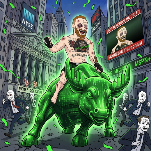 mcgrejak's tweet photo. The market asked who was bullish...
$Mcgrejak answered by riding the bull. 🐂🚀 https://t.co/ANQDBSQ2Pf