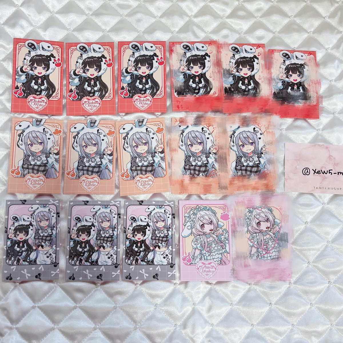 XeW5_mi's tweet photo. ꒰ 交換￤譲渡 ꒱ にじさんじ Cherry Cherish チェキ風カード 

譲￤画像1枚目

求￤画像2枚目 > 定価+送料

⑅⃛ 郵送希望
⑅⃛ 同種同士の交換希望
⑅⃛ 譲渡は上.中段.ツーショのみ(なるべくまとめて、交換優先のためお返事お時間頂きます)

求は買取もしております。
お気軽にお声掛けください🎀 https://t.co/K8To6z6sOZ