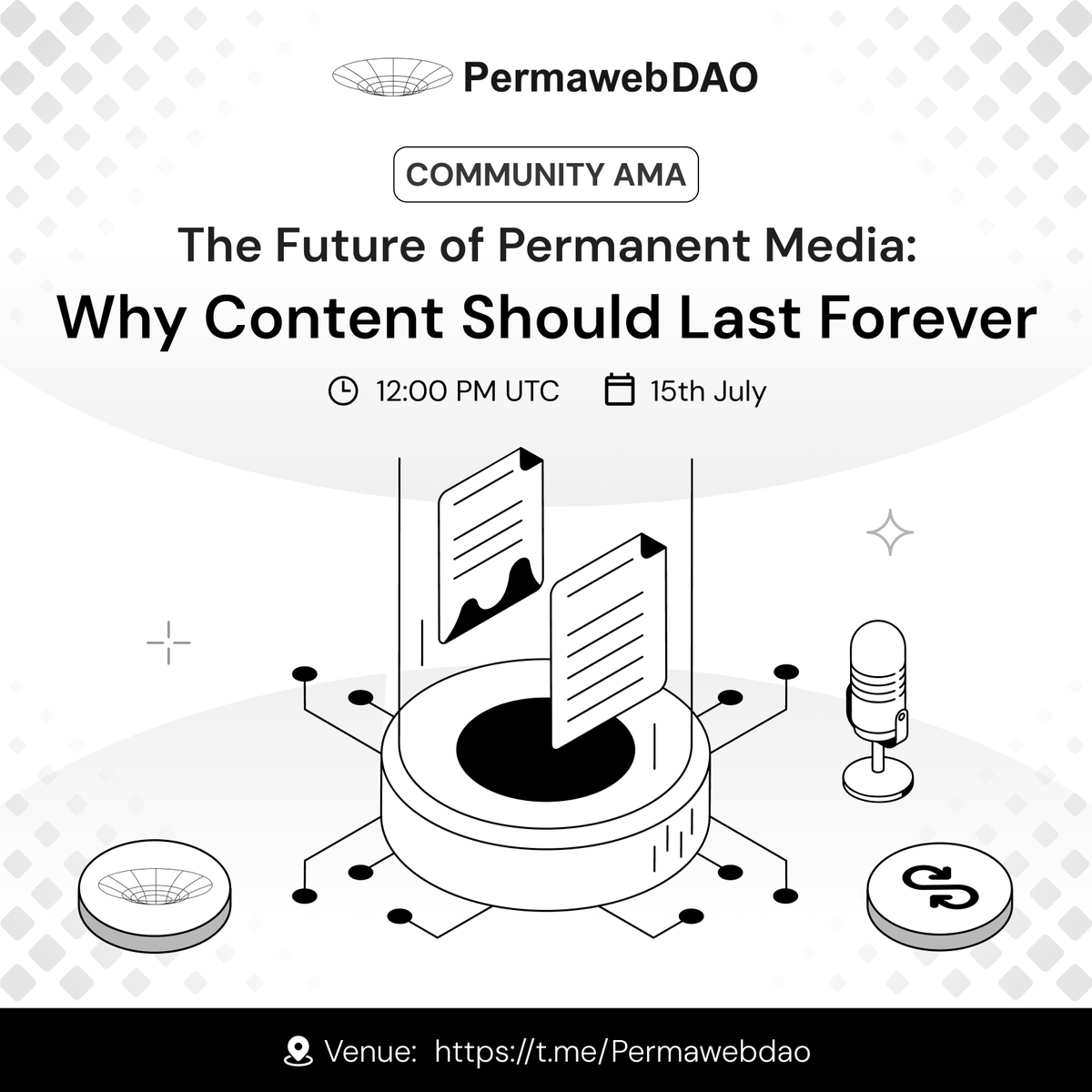 perva_ai's tweet photo. Some content is meant to trend.
Some content is meant to last.

Join the PermawebDAO Community AMA as we explore how permanent media is reshaping the future of Web3, empowering creators, and preserving knowledge for generations.

📅 July 15 | 🕛 12:00 PM UTC
📍 https://t.co/0RwGi7XSOo