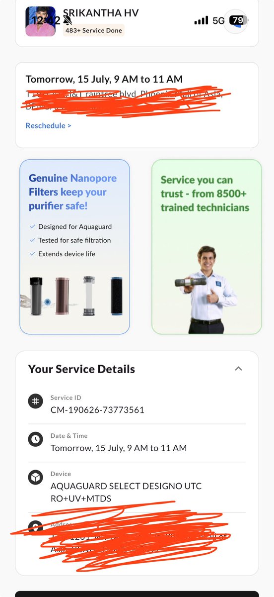 chiranth87's tweet photo. Despite raising multiple requests, no technician visits even when he is assigned. Call the customer care, the service agent pooja responds with utter contempt. This is my last AMC purchase. Here are the detials. You need to teach your CC agents some empathy. https://t.co/ppqIt4ywXe