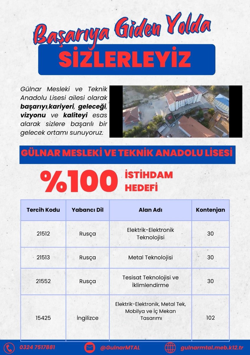 GulnarMTAL's tweet photo. LGS tercih döneminde sınavlı ve sınavsız alanlarımızla ilgili ayrıntılı bilgi almak için 03247517881 no'lu telefondan bizlere ulaşabilirsiniz. 

@GulnarKaymakam
@Muhammed0744
@FatihBurgut
@h_kadim33
@GulnarMEM
@RamazanKOZ16 https://t.co/KGu1NkOg7z