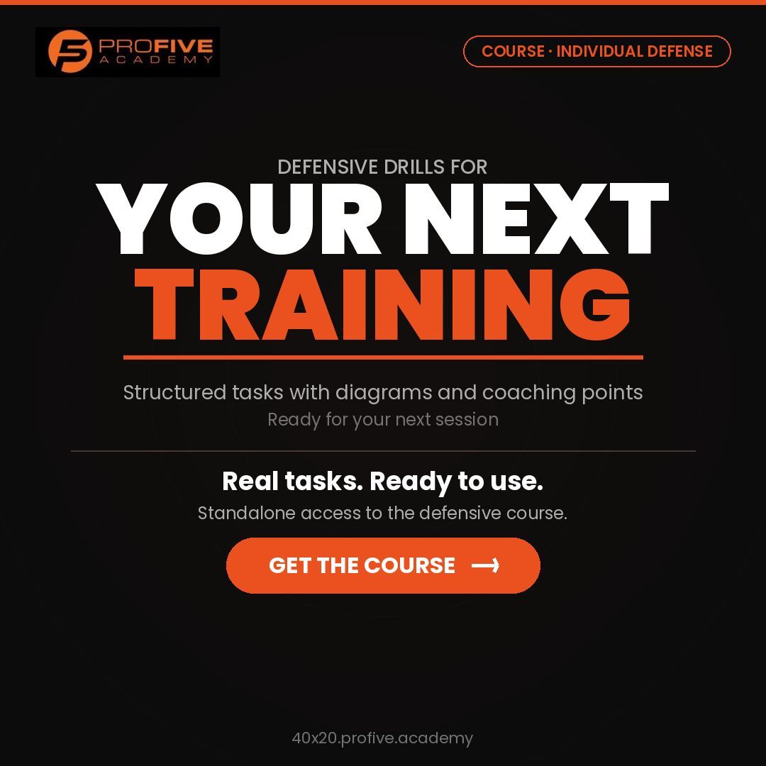 profiveacademy's tweet photo. 📋 Knowing the defensive fundamentals is one thing. Knowing HOW to coach them is what makes the difference.

✅ PRACTICAL TASKS with complete structure:
Exact duration
Space
Specific objectives
Field diagram
Detailed explanation
3 key coaching points

🌐 https://t.co/SRHPu9US2z https://t.co/V1RX2y47SK