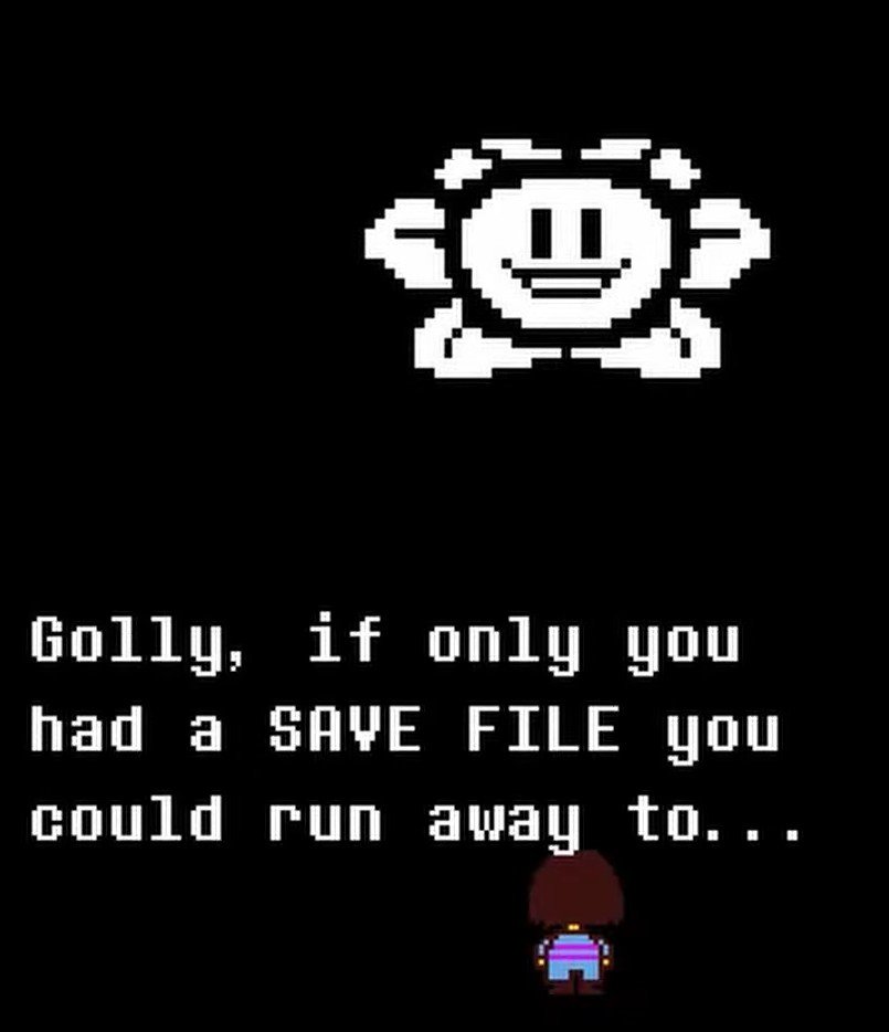 Cuneyt_S_Sevi's tweet photo. Sans still blaming Frisk for the anomaly even if they never saved is a good way to show he has *no* memory of resets(he never once mentions having the feeling of dejavu others have) and is just making educated guesses. Compare this to Flowey, who *does* know and remember https://t.co/qBrc8YY72p