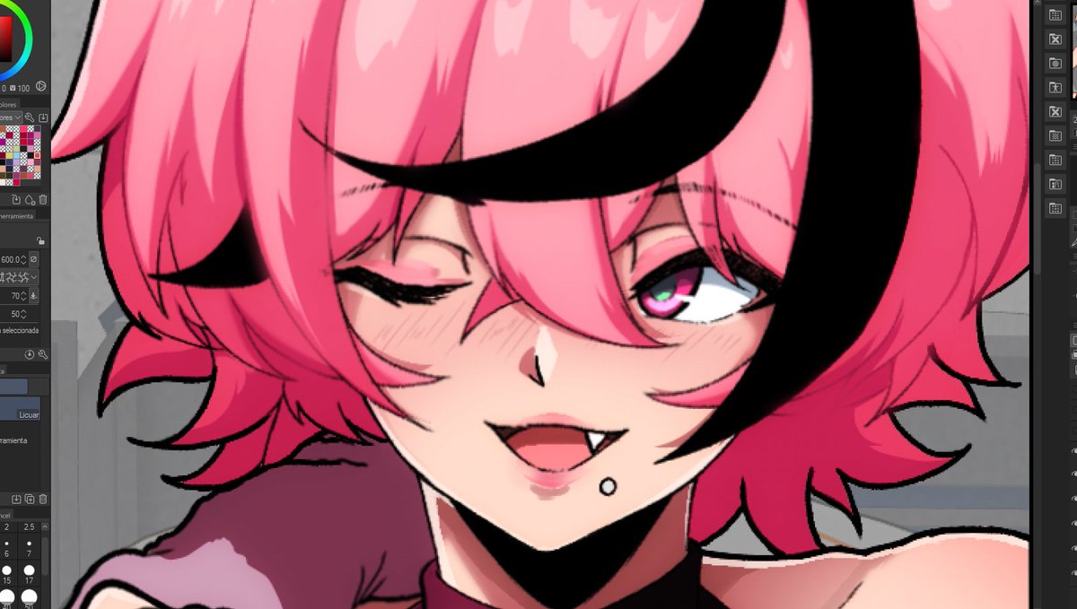 VashaDrawingsu's tweet photo. Stuff, back with that pink lipstick https://t.co/6fAXH50gV0