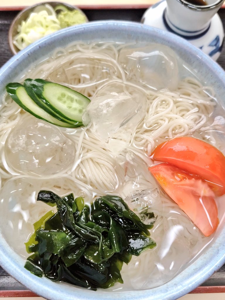 Rnyrg's tweet photo. 冷麦…！
なるほど、そういうのもあるのか。 https://t.co/D6lQuyKAk1