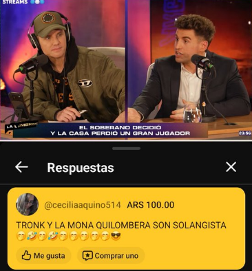 TronkOficial's tweet photo. JAJAJA QUE LE MANDABAN @Chechuuaquino https://t.co/cbqQ2iO7Jj