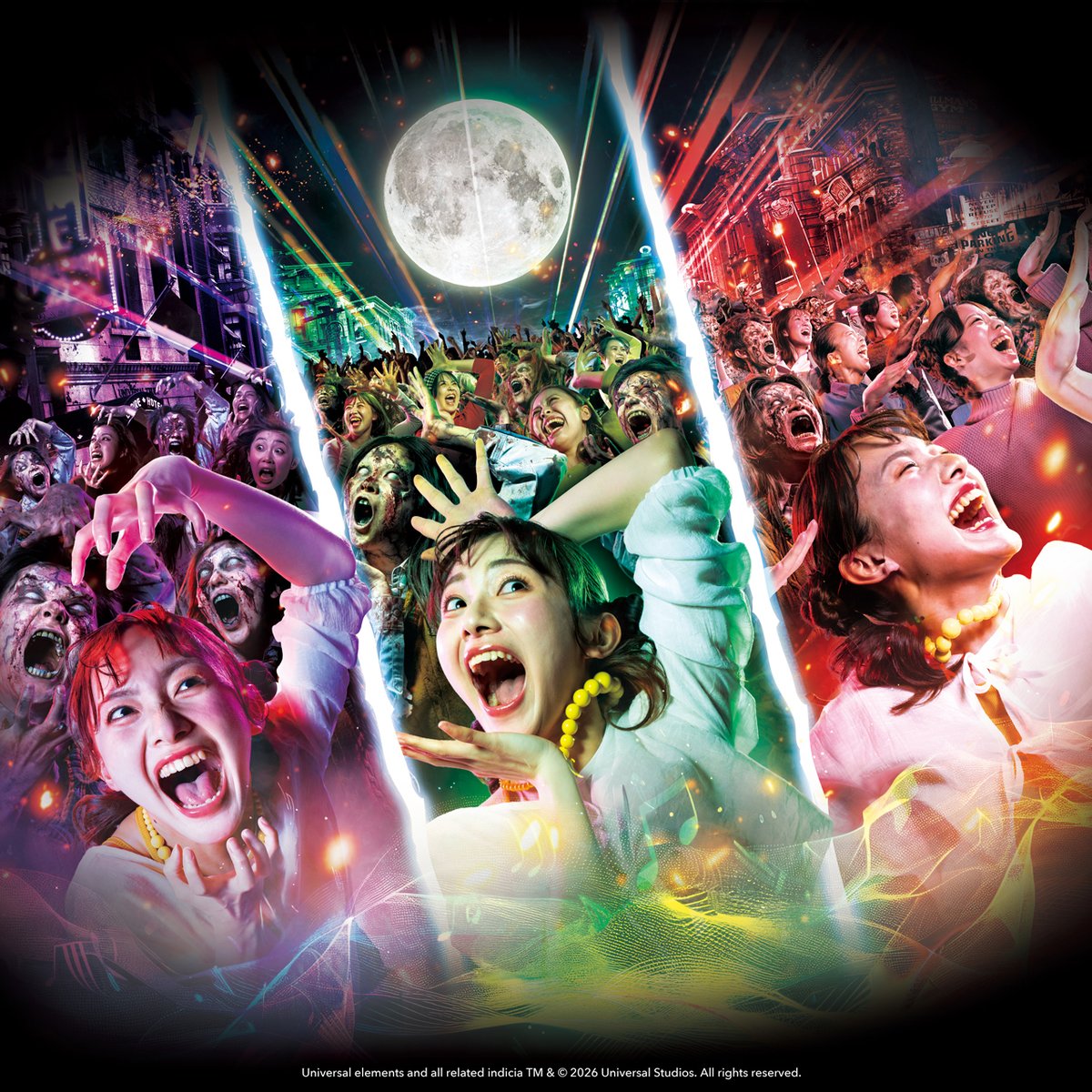 USJ_Official's tweet photo. ハロウィーン・ホラー・ナイト 15周年で
狂喜のパワーアップ💥

◤プレイバック・ゾンビ・デ・ダンス ～ハロウィーン・ホラー・ナイト 15周年～
◢

ゾンビ・デ・ダンス1日のラスト回限定！
🔥King Gnu『SO BAD』
🔥Ado『唱』
🔥三代目J SOUL BROTHERS 『Rat-tat-tat』

スペシャルメドレーで踊り狂え
