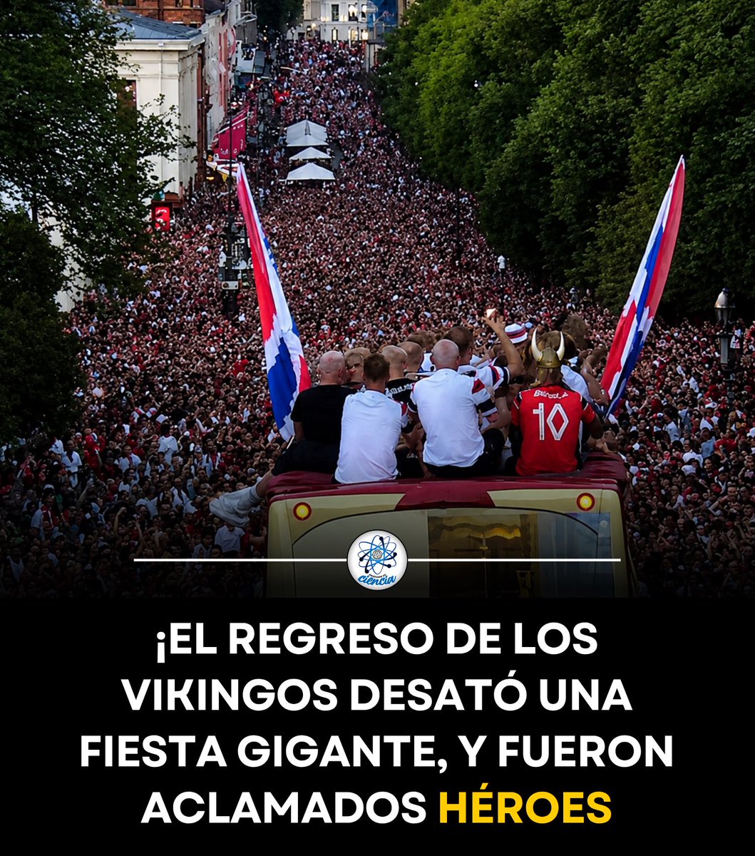EnsedeCiencia's tweet photo. 🇳🇴 Noruega no logró conquistar el Mundial 2026, pero sí conquistó el corazón de su afición.

Tras la eliminación ante Inglaterra, miles de personas salieron a las calles de Oslo para recibir a la selección como si hubiera levantado el trofeo. El histórico desfile, conocido como “Viking Row”, reunió a más de 100 mil aficionados y contó con la presencia del príncipe heredero Haakon, en una muestra de orgullo y agradecimiento por el torneo realizado por el equipo.
