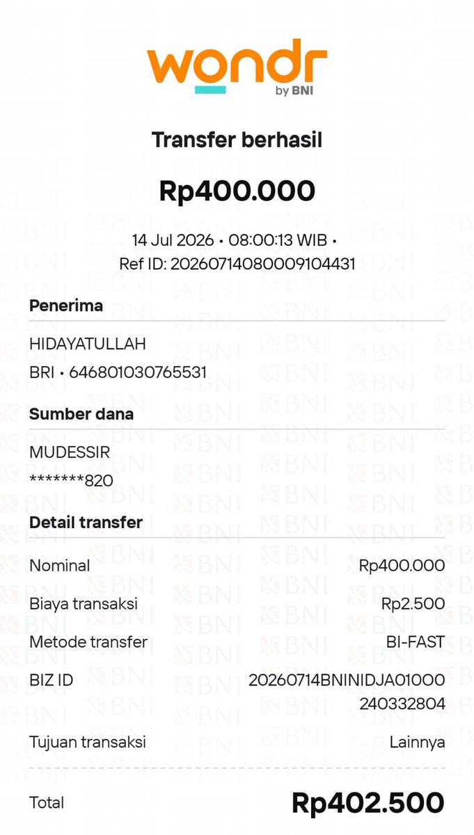 azlami_az's tweet photo. Dijanjiin uang 400k kalok hafal 20 sifat Allah dalam waktu 1bln 10hari, eh dia udah hafal 10 sifat Allah dalam waktu 2hari😁 tinggal 10 sifat lagi tapi tetep dikirimin 400k, makasih mbah🥰 berarti 10 sifat lagi biar genap ya😄. 
Keluarga dari pihak ibu tuh kenapa the best semua🤣 https://t.co/wmNK8UIoH5
