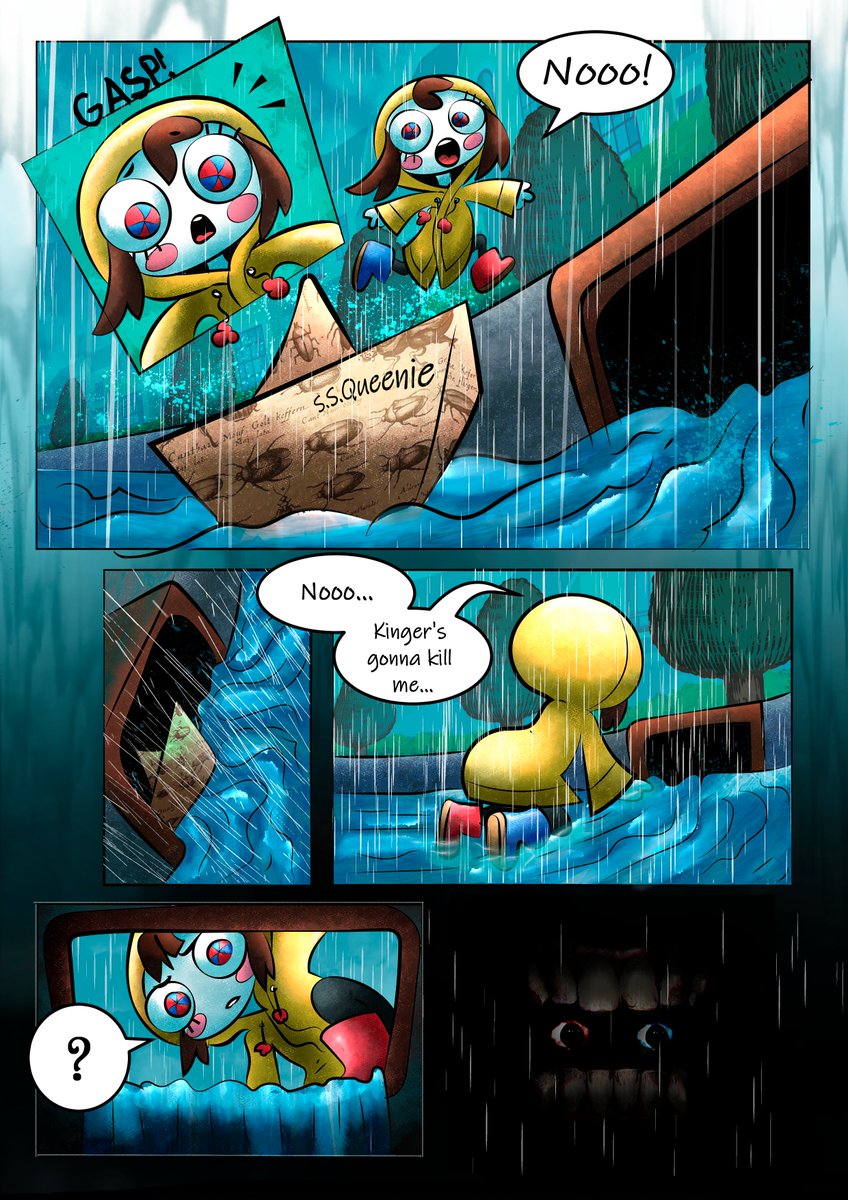 LuisOmarLagos's tweet photo. This lil art piece is now a lil comic! An AU maybe? Teeth AU? Dunno how far it will go but it was fun to make. Hope y'all enjoy...
#theamazingidigitalcircus #tadc #Pomni #Caine #IT #StephenKing #Pennywise #fanart #comic #digitalart https://t.co/BaybOgOPmQ