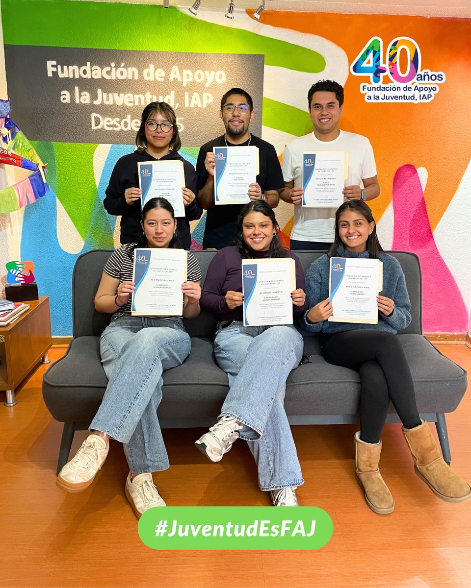 FAJ_IAP's tweet photo. 💚💙 ¡Un cierre lleno de aprendizajes y recuerdos! 💜🧡
El 03 de julio despedimos a nuestra última generación de prestadores de servicio social en la #FAJIAP ✨
#YoSoyJoven #JuventudEsFAJ #TriunfodeBecerra #Los40DeLaFAJ #GraciasALaFAJ #servicio #social #practicas #voluntariado https://t.co/q6Rn4zwCrO