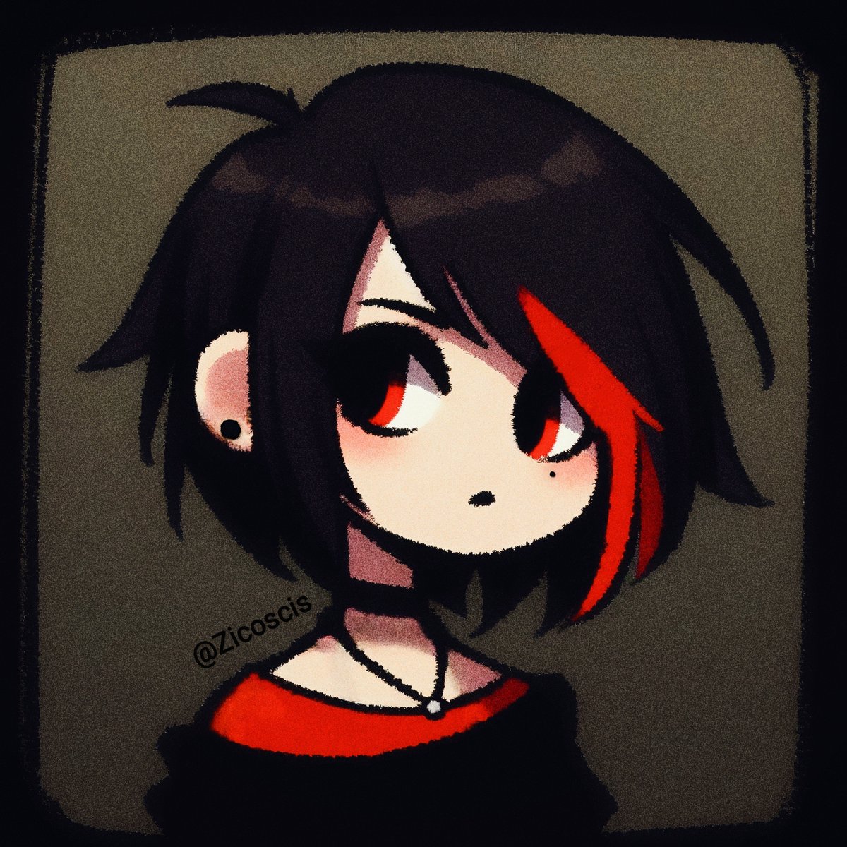 Zicoscis's tweet photo. Banzhee OC cute look - (Original Drawing by Zicoscis)

#Zicoscis #drawing #drawinart #ocs #originaldrawing #originalcharacter #emogirldrawing #cuteemogirl #redeyes #girlredeyes

Mira mi dibujo en mi IG: https://t.co/FEKQqqPFRI https://t.co/yS06zGrshu