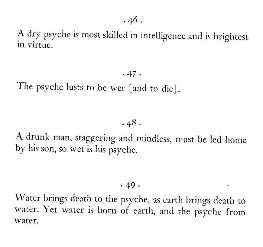 yokaihainen's tweet photo. Heraclitus, translated by Guy Davenport https://t.co/NjVe1xDFgc