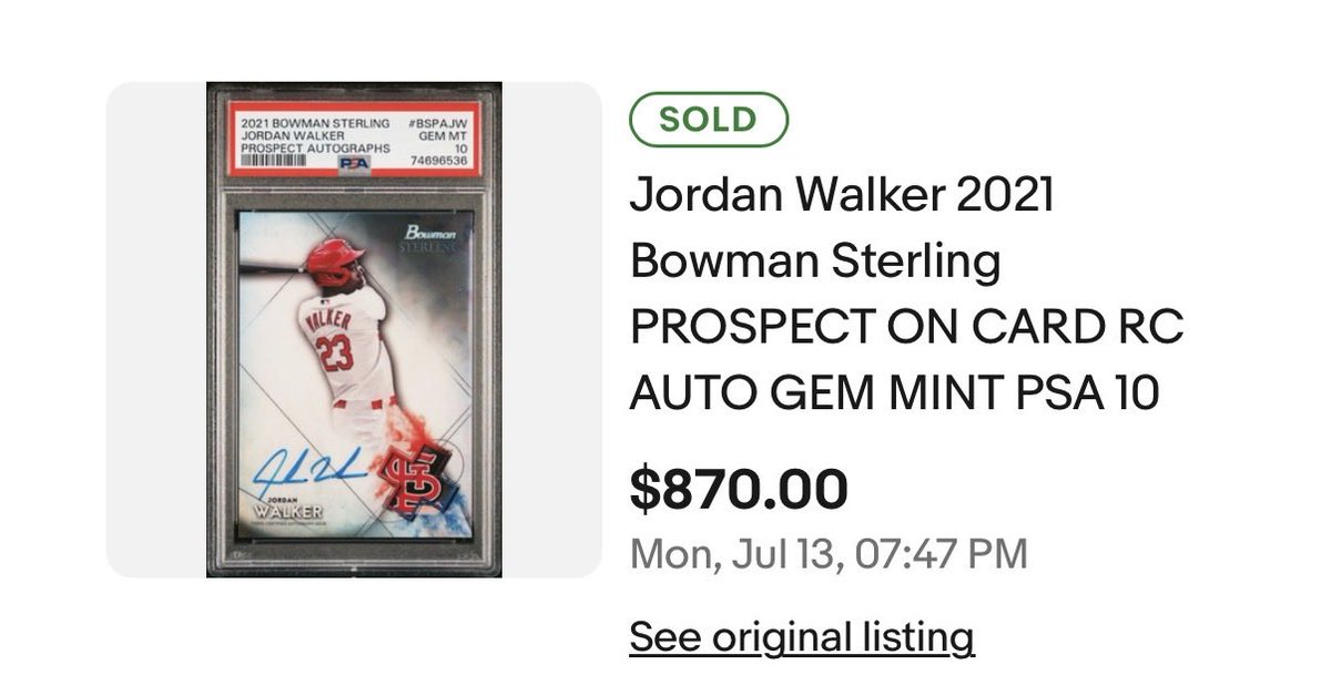 Dsupplystore1's tweet photo. @Mike__McKenna His cards are so hot. My base orange sold for $31 which is a $3 card and look how much this psa 10 auto sold for $870 in auction 😳 https://t.co/ROuf0epRi4