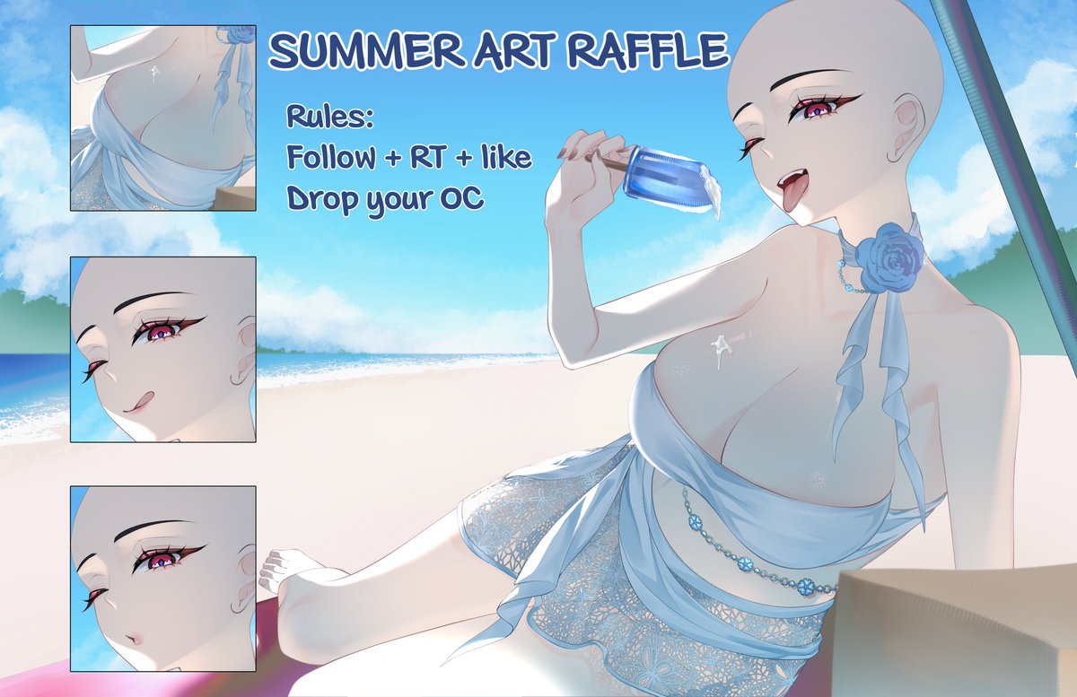 luxypellarosa's tweet photo. ⛅️SUMMER YCH ARTRAFFLE⛅️

Only 1 Winners 💜
If participants reach 50, I’ll add extra winner
 
How to join:
1. Follow + RT post
2. Drop your OC

🕛72 Hours to join.

Good luck! ✨
┆
╰┈➤「✦ #atraffle #artgiveaway #raffle ✦」 https://t.co/IbVjrwYxIR