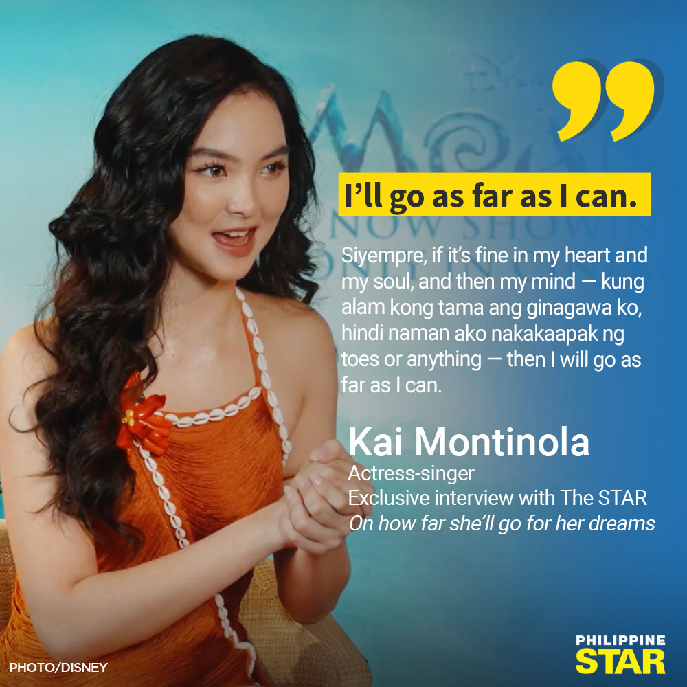 PhilippineStar's tweet photo. KAI IS VERY MOANA-CODED! 🧡🌊

Disney Philippines made a fitting choice in tapping Kai Montinola to sing “Hangganan Ko,” the Tagalog version of the Lin-Manuel Miranda-penned anthem, for the live-action reimagining of “Moana.”

Asked how far she would be willing to go for her dreams, given that the song is about following one’s inner call, she answered, “I’ll go as far as I can.” | via @Natspeaking /The Philippine STAR

FULL STORY: https://t.co/KCgMX8oCqA