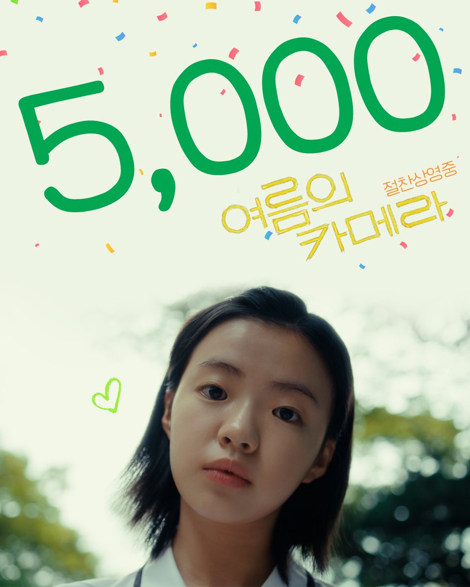 siduspictures's tweet photo. <여름의 카메라>🍀 5천 관객 돌파!🎉

여름이와 함께 웃고,
함께 설레주셔서 감사합니다☀️

👋계속 극장에서 만나요!

#여름의카메라 #절찬상영중
#퀴어성장담 #김시아 #곽민규 https://t.co/AYxPZ4lZKV