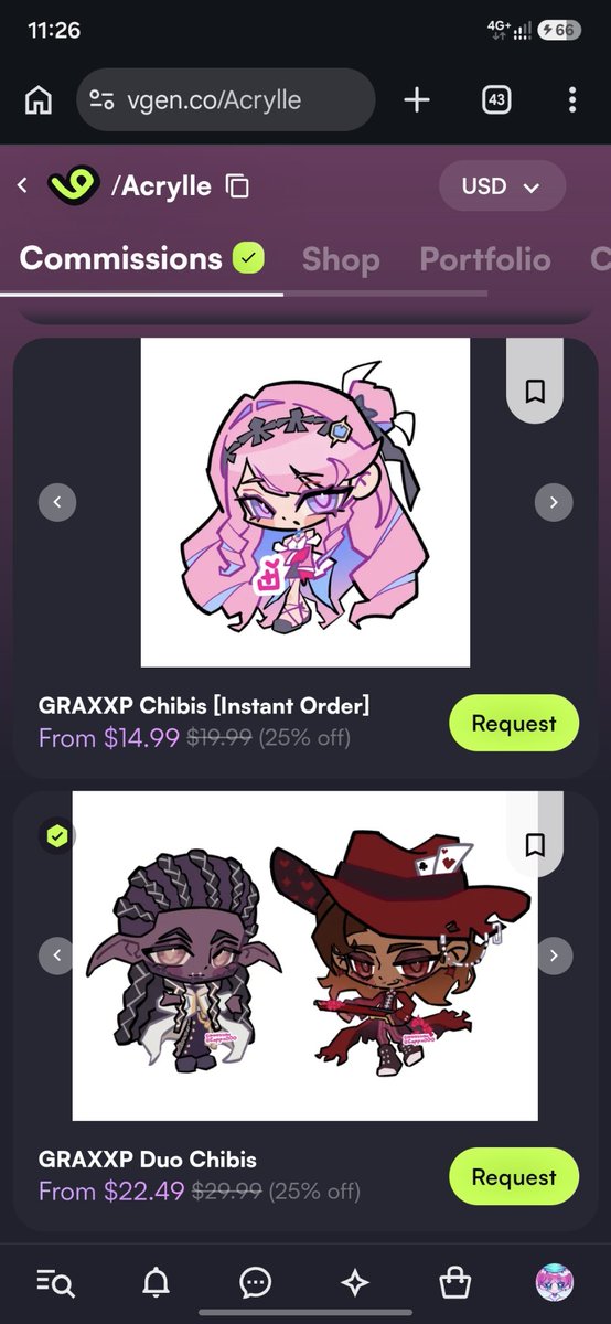 GraxxP's tweet photo. Hi! I'm having a 25% Off on my Vgen Services this July. Get a chibi for your characters now 🫶🏻

https://t.co/yD6nQVu7Ma

#vgen #vgencomm #vtuber #furryartㅤㅤㅤ #artmoots https://t.co/ZWkQTmIGVL