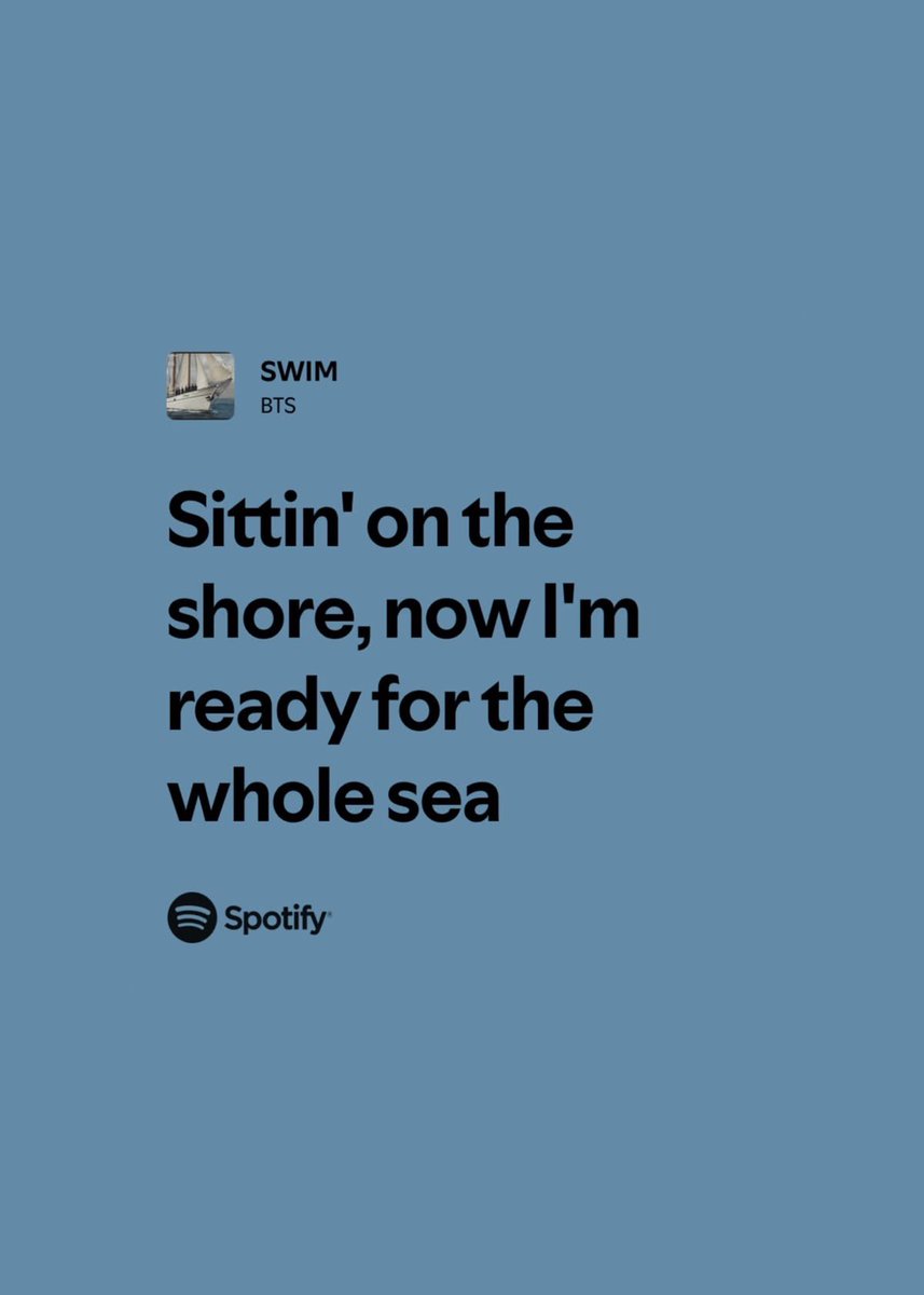 kthnoir7's tweet photo. Day 1 #LyricsofBTS
In Whalien 52, the narrator compares himself to the world’s loneliest whale, singing a song that no one can hear. The repeated image of an “unheard song” captures a fear of existing without ever truly being understood.
The ocean becomes a metaphor for isolation. It’s vast, beautiful, and impossibly lonely.
Years later, SWIM returns to that same body of water. But the philosophy has changed. The goal is no longer for someone to hear your voice.
It’s no longer to be rescued. It’s to keep swimming.
That’s what makes SWIM feel like the emotional successor to Whalien 52. The ocean itself hasn’t become kinder, the narrator has. What once represented loneliness now becomes movement, resilience, and acceptance.
BTS didn’t abandon the metaphor. They let it grow with them.
And I think that’s one of the most beautiful aspects of their songwriting.