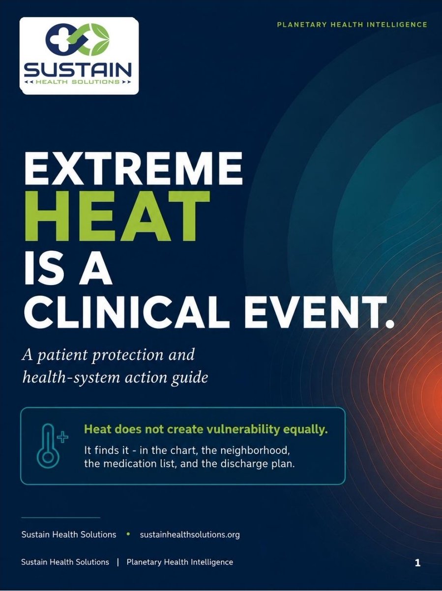 SarjuGanatraMD's tweet photo. Extreme heat is not just a weather event. It is a clinical event. https://t.co/kieUqnuLja