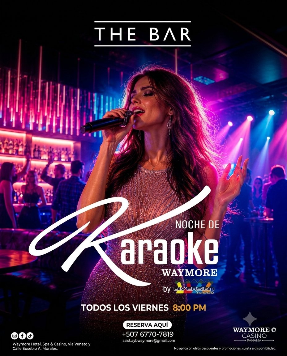 diversionpty's tweet photo. ¡Continúa la contagiosa diversión, en el mejor Karaoke de los viernes, 8 pm, Waymore Casino!

20 alitas + cubetazo cerveza nacional $19.95

Ven solo, acompañado, con tu grupo, pero ven. No te lo pierdas.
Entrada y estacionamiento gratis. https://t.co/tVYsIrOFZZ