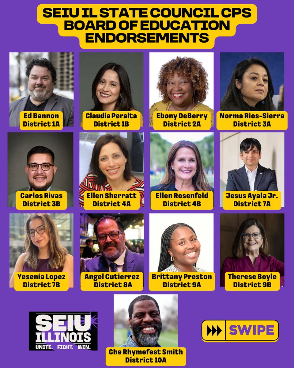 seiuilcouncil's tweet photo. The SEIU Illinois State Council is proud to begin releasing our official endorsements for the #ChicagoPublicSchools Board election!

#StrongerTogether #2026Election https://t.co/12mjWbl13C