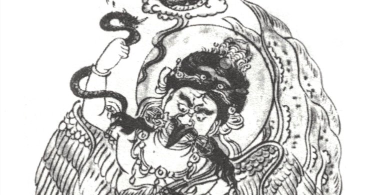 syoumonzi's tweet photo. 日本仏教は殺生を禁じているので、迦楼羅天尊の『龍を食べる』というのをソフトに表すために、笛や法螺貝を吹いたり、金剛杵をくわえたりしていますが、
それでもガッツリ食している絵もありますね。 https://t.co/lXJall1mkc
