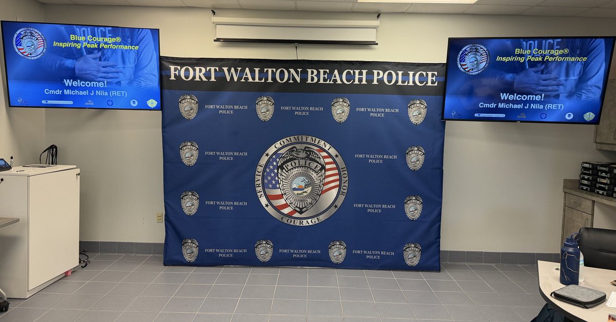 bluecourage's tweet photo. Leadership starts with the heart.

Today, Michael had the privilege of spending the day with 30 members of the Fort Walton Beach Police Department, facilitating a Heart-Focused Leadership course.

A furry friend joined the class, providing comfort, support, and plenty of smiles throughout the day. It's a great reminder that leadership isn't just about what we know—it's about how we connect with and care for one another.

Thank you to the Fort Walton Beach Police Department for your commitment to investing in your people and strengthening leadership from the inside out. It was an honor to be with you!
#BlueCourage #HeartFocusedLeadership #LeadershipDevelopment #FortWaltonBeachPD #LawEnforcementLeadership #Resilience #Wellbeing #FirstResponders #LeadershipMatters #GuardianMindset #ProfessionalDevelopment #BlueCourageTraining